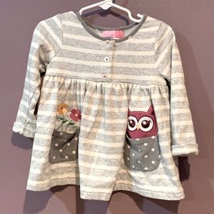 Owl Long Sleeve Blouse - size 2T